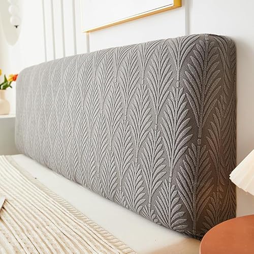 Namzi 1 Stück dreidimensionaler Plüsch-Kopfteilbezug, vollständig umwickelte Kopfteil-Rückenlehne, weiches Paket, Kopfteil-Dekoration, Schutzhülle, 120 cm lang (dunkelgrau) von Namzi