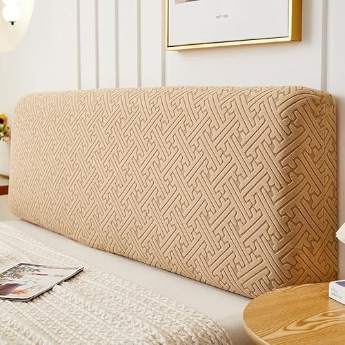 Namzi 1 x weiche Tasche Kopfteil Rückenlehne Kissen Staubschutz All Inclusive einfache einfarbige elastische Plüsch-Kopfteil-Schutzhülle 1,5 m lang (braun) von Namzi