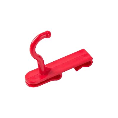 Namzi 10 Stück Hakengitter-Blatt, nagelfreier Kunststoff, Drahtgitterregal, Wanddisplay, Aufbewahrung, Lochfrei (rot, großer Doppelhaken) von Namzi
