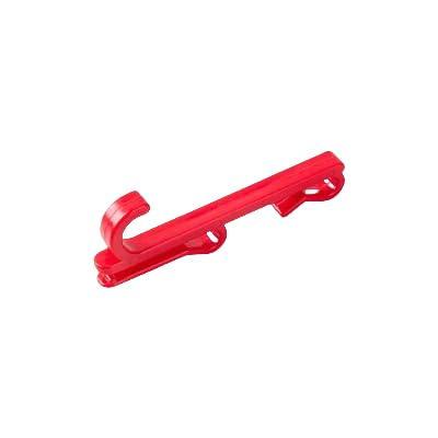 Namzi 10 Stück Hakengitter-Blatt, nagelfreier Kunststoff, Drahtgitterregal, Wanddisplay, Aufbewahrung, Lochfrei (rot, kleiner Doppelhaken) von Namzi