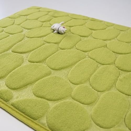 Namzi 2 Sets Badezimmer WC im europäischen Stil Dreiteiliges Set WC Pads Reinigen und Wiederverwenden Wasserabsorbierende Badezimmermatte für Dusche (Grün) A von Namzi