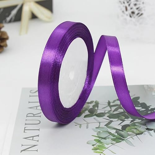 Namzi 5 Rollen Deep Purple Ribbon Polyester Wrapping Ribbon for Crafts, Decorative Satin for Gift Packaging DIY Projects von Namzi