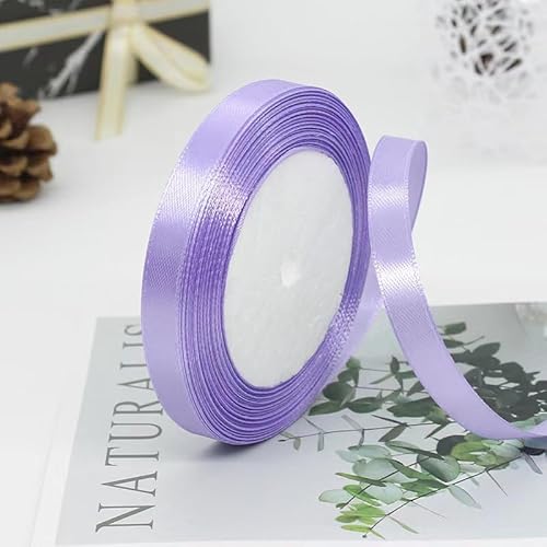 Namzi 5 Rollen Hellviolettes Band Polyester Wickelband zum Basteln, dekoratives Satin für Geschenkverpackungen DIY-Projekte Namzi 5 Rollen Hellviolettes Band Polyester Wickelband zum Basteln, dekoratives Satin für Geschenkverpackungen DIY-Projekte von Namzi