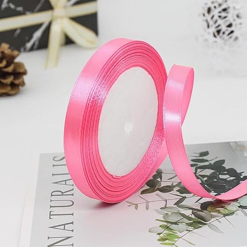Namzi 5 Rollen Pfirsichrotes Band Polyester Wickelband zum Basteln, dekoratives Satin für Geschenkverpackungen DIY-Projekte von Namzi