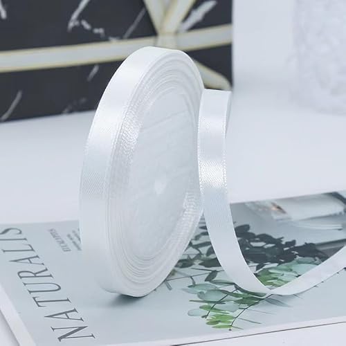 Namzi 5 Rollen Weißes Band Polyester Wickelband zum Basteln, Dekoratives Satin für Geschenkverpackungen DIY Projekte Namzi 5 Rollen Weißes Band Polyester Wickelband zum Basteln, Dekoratives Satin für Geschenkverpackungen DIY Projekte von Namzi