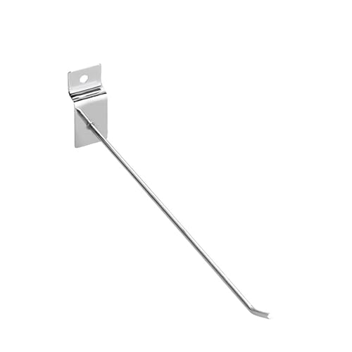Namzi 50 robuste flache Nudel-Wandpaneelhaken, Paneelwandzubehör, Metall, silberfarben, für Garage, Geschäft, Einzelhandel, Ausstellungshaken (20 cm lang) A von Namzi