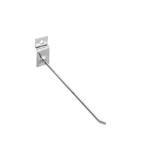 Namzi 50 robuste flache Nudel-Wandpaneelhaken, Paneelwandzubehör, Metall, silberfarben, für Garage, Geschäft, Einzelhandel, Ausstellungshaken (20 cm lang) B von Namzi