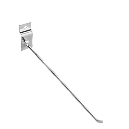 Namzi 50 robuste flache Nudel-Wandpaneelhaken, Paneelwandzubehör, Metall, silberfarben, für Garage, Geschäft, Einzelhandel, Ausstellungshaken (25 cm lang) A von Namzi