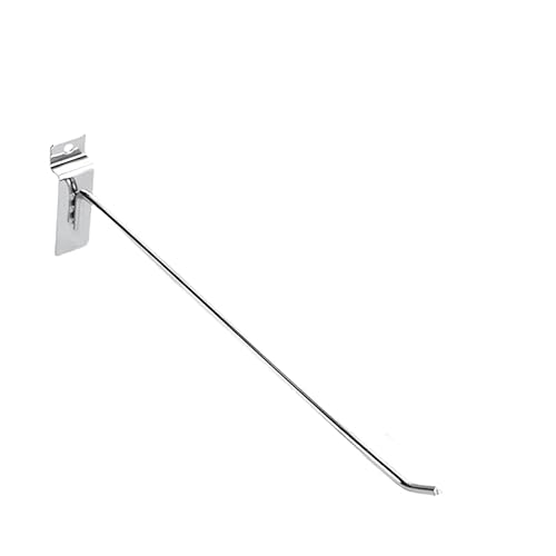 Namzi 50 robuste flache Nudel-Wandpaneelhaken, Paneelwandzubehör, Metall, silberfarben, für Garage, Geschäft, Einzelhandel, Ausstellungshaken (30 cm lang) von Namzi