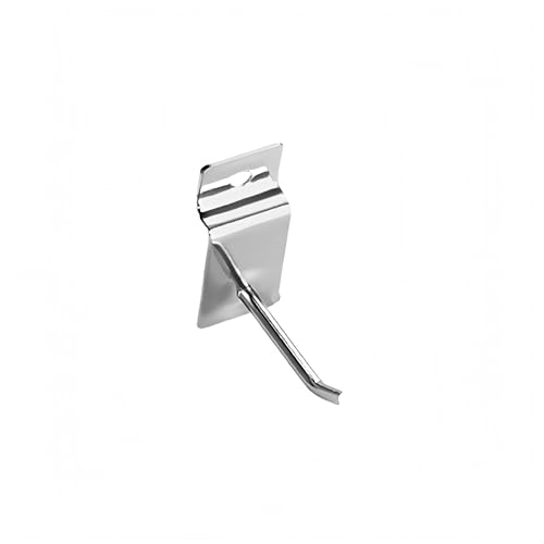 Namzi 50 robuste flache Nudel-Wandpaneelhaken, zum Aufhängen, Wandzubehör, Metall, silberfarben, für Garage, Geschäft, Einzelhandel, Ausstellungshaken (5 cm lang) von Namzi