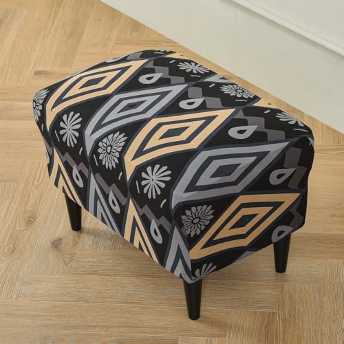 Namzi A02 Stretch-Fußstützen-Hockerbezüge, rechteckig, mit rutschfester elastischer Unterseite, 39,9 x 60,9 cm von Namzi