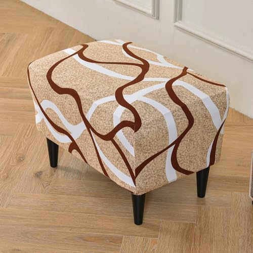 Namzi A07 Stretch-Fußstützen-Hockerbezüge, rechteckig, mit rutschfester elastischer Unterseite, 39,9 x 60,9 cm Namzi A07 Stretch-Fußstützen-Hockerbezüge, rechteckig, mit rutschfester elastischer Unterseite, 39,9 x 60,9 cm von Namzi