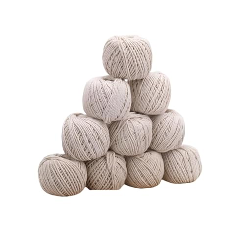 Namzi Beigefarbenes Baumwollseilgarn, 10 Spulen, DIY-Stricken, geflochtenes Handwerk, Baumwollwäscheseil Namzi Beigefarbenes Baumwollseilgarn, 10 Spulen, DIY-Stricken, geflochtenes Handwerk, Baumwollwäscheseil von Namzi