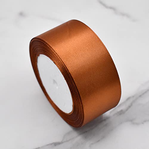 Namzi Dunkelbraunes Band, 1 Rolle, festes Seidenband zum Stricken, Häkeln, DIY-Schleifen, Haarschmuck, Urlaubsdekoration, Bastelmaterialien von Namzi