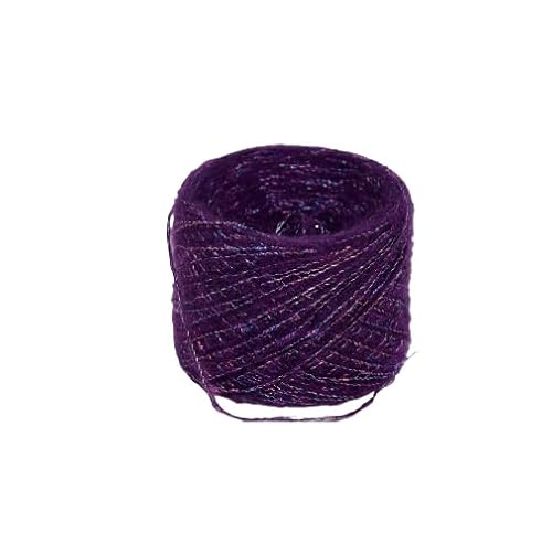 Namzi Dunkelviolette glitzernde Strickgarn-Knäuel, 50 g, 1 Stück, weiches Strickgarn zum Stricken und Häkeln, ideal für Schals, Kissenbezüge, Heimdekoration Namzi Dunkelviolette glitzernde Strickgarn-Knäuel, 50 g, 1 Stück, weiches Strickgarn zum Stricken und Häkeln, ideal für Schals, Kissenbezüge, Heimdekoration von Namzi