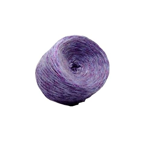 Namzi Glitzernde Strickgarn-Knäuel mit violettem Farbverlauf, 100 g, 1 Stück, weiches Strickgarn zum Stricken und Häkeln, ideal für Schals, Kissenbezüge, Heimdekoration von Namzi