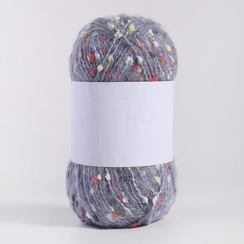 Namzi Grau gesprenkeltes Garn, 50 g, Stricken, Häkeln, Schals, Hüte, Dekor-Bastelarbeiten, weiches handgefertigtes Zubehör von Namzi