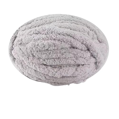 Namzi Hellgrauer Super Chunky Eiswolle, Garnknäuel, 1 Stück, 250 g, zum Stricken, Häkeln, gemütliches Bastelgarn für Überwurf, Kissen von Namzi