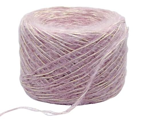 Namzi Hellrosa glitzernde Strickgarn-Knäuel, 100 g, 1 Stück, weiches Strickgarn zum Stricken und Häkeln, ideal für Schals, Kissenbezüge, Heimdekoration von Namzi
