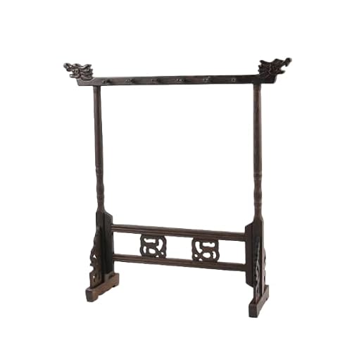 Namzi Holzschnitzerei Kalligraphie Sumi Pinselaufhänger Kalligraphie Palisander Ständer Regal 12 Pins Chinesischer Pinselhalter C von Namzi