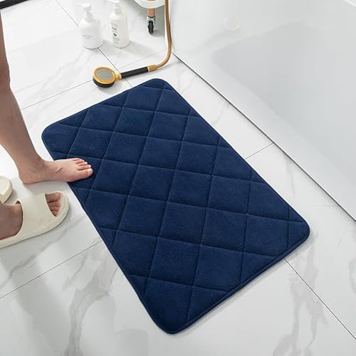 Namzi Luxuriöser Badezimmerteppich, extra weich und saugfähig, Mikrofaser-Badteppich, rutschfester Plüsch, zotteliger Badteppich, maschinenwaschbar, trocknergeeignet, Badematten für Badezimmerboden von Namzi