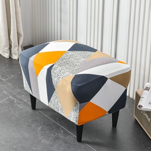 Namzi Rechteckige Stretch-Fußstützen-Hockerbezüge mit rutschfester elastischer Unterseite, 39,9 x 60,9 cm, A14 von Namzi