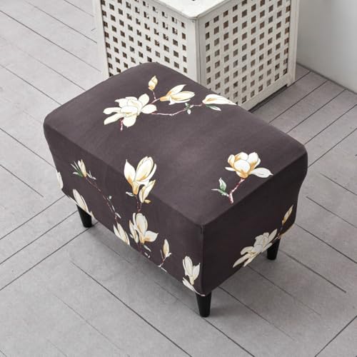 Namzi Rechteckige Stretch-Fußstützen-Hockerbezüge mit rutschfester elastischer Unterseite, 39,9 x 60,9 cm, A35 von Namzi
