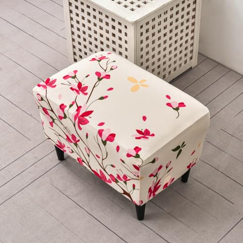 Namzi Rechteckige Stretch-Fußstützen-Hockerbezüge mit rutschfester elastischer Unterseite, 39,9 x 60,9 cm, A36 von Namzi