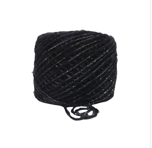 Namzi Schwarze, glitzernde Strickgarn-Knäuel, 200 g, 1 Stück, weiches Strickgarn zum Stricken und Häkeln, ideal für Schals, Kissenbezüge, Heimdekoration, B von Namzi
