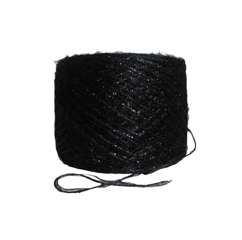 Namzi Schwarze, glitzernde Strickgarn-Knäuel, 200 g, 1 Stück, weiches Strickgarn zum Stricken und Häkeln, ideal für Schals, Kissenbezüge, Heimdekoration Namzi Schwarze, glitzernde Strickgarn-Knäuel, 200 g, 1 Stück, weiches Strickgarn zum Stricken und Häkeln, ideal für Schals, Kissenbezüge, Heimdekoration von Namzi