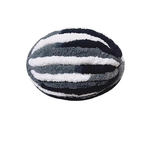 Namzi Super Chunky Eiswolle, Weiß und Schwarz, 1 Stück, 250 g, zum Stricken, Häkeln, gemütliches Bastelgarn für Überwurf, Kissen von Namzi