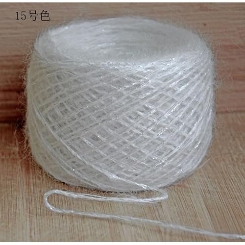 Namzi Weiße, glitzernde Strickgarn-Knäuel, 50 g, 1 Stück, weiches Strickgarn zum Stricken und Häkeln, ideal für Schals, Kissenbezüge, Heimdekoration Namzi Weiße, glitzernde Strickgarn-Knäuel, 50 g, 1 Stück, weiches Strickgarn zum Stricken und Häkeln, ideal für Schals, Kissenbezüge, Heimdekoration von Namzi