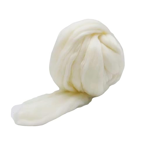 Namzi Weißes Garn, 1 Rolle zum Stricken, Häkeln, ideal für Heimdecken, Teppiche, Haustiermatten, weiches, strapazierfähiges Strickmaterial B von Namzi