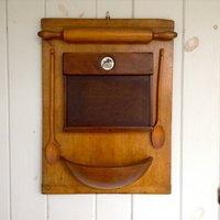 Kreidetafel Wandbehang Pflanzgefäß 70 X 45 cm Primitive Landhaus Bauernhaus Mit Nudelholz Holzlöffel Küche Dekor von NanAndPopsAttic