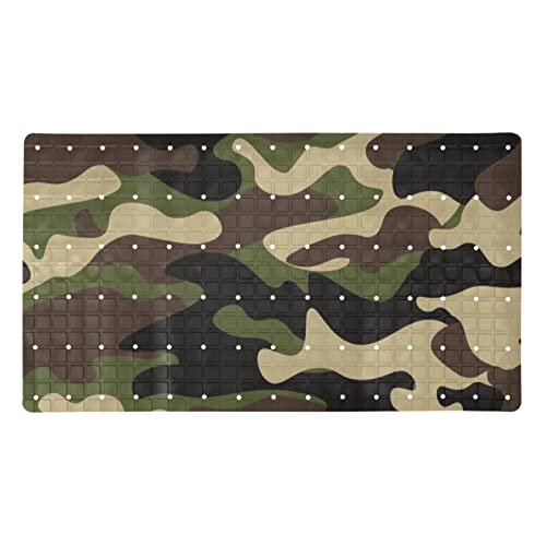 Badewanne Antirutschmatte Baby Badewannenmatte Anti Rutsch mit Saugnäpfen Camouflage Muster Badezimmer Wannen Massage Dusche Matte von Nananma