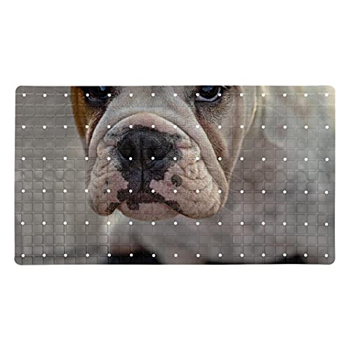 Badewannenmatte Antirutschmatte Baby Badewanne Badewanne Matte Anti Rutsch mit Saugnäpfen Englische Bulldogge Badezimmer Badewannen Massage Dusche Matte von Nananma