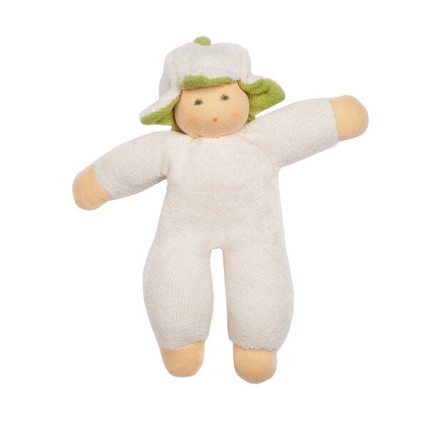 Nanchen Baby Püppchen Blumenfee mit Rassel Bio-Baumwolle/Bio-Wolle von Nanchen