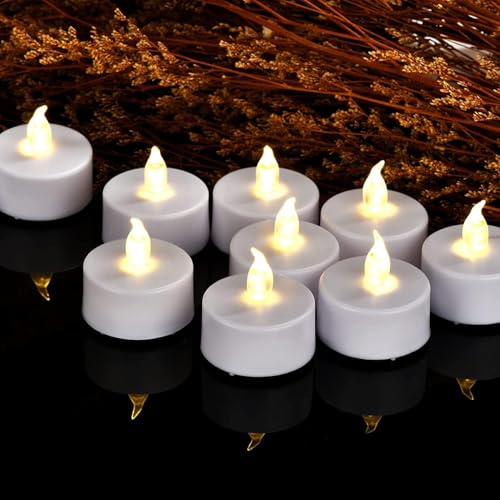 50pack Batteriebetriebene flammenlose LED Teelichter Kerzen, realistische hell flackernde elektrische Teelichter Kerzen, Dose langlebig 200 Stunden Hochzeiten, Partys ,Festivalsdekorieren Warmweiß 50pack Batteriebetriebene flammenlose LED Teelichter Kerzen, realistische hell flackernde elektrische Teelichter Kerzen, Dose langlebig 200 Stunden Hochzeiten, Partys ,Festivalsdekorieren Warmweiß von Nancia