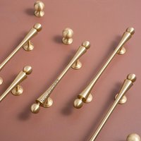 3, 78 "' 5 Gebürstetes Messing Möbelknöpfe Griffe/Schubladenknöpfe Aus Massivem Individuell Gravierte Möbelknäufe Kommode Schrank Schranktürgriffe von NancyHardware