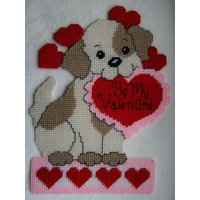 Valentine Welpe Wandbehang - 2 Farben Erhältlich von NancySimpsonArt