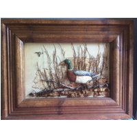 stunnng Folkart Rustikale Geschnitzte Mallard Ente von NancysVintageStore
