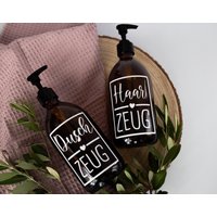 Seifenspender Personalisiert Braunglasflasche Seife Handseife Spülmittel von NaniluDesign