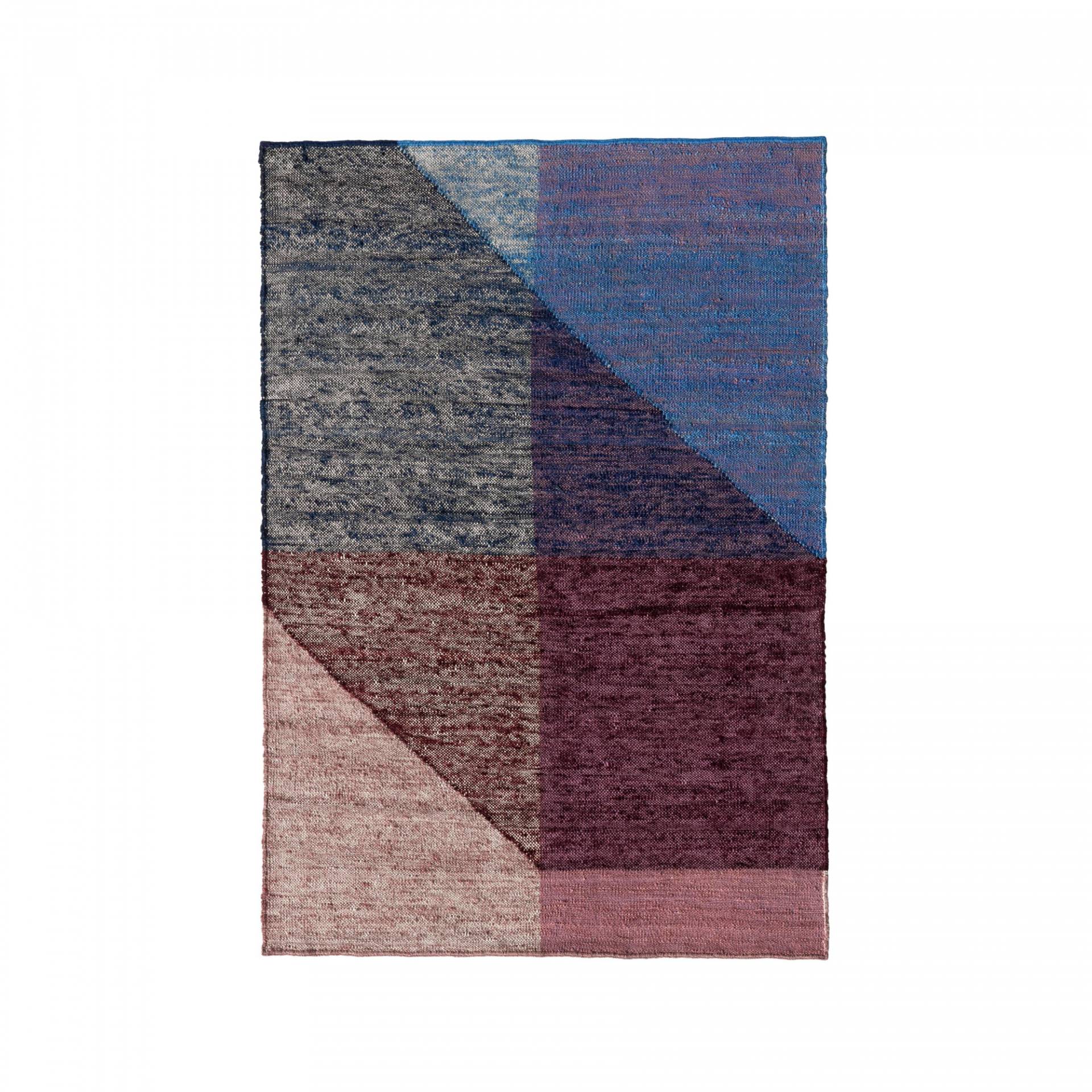 Nanimarquina - Capas 3 Teppich 170x240cm - blau/violett/dunkelgrün/handgewebt/Ausführung Kilim/Dichte 65.000 Knoten/m2/H 0,4cm/Gewicht 1,9 kg/m2 von Nanimarquina