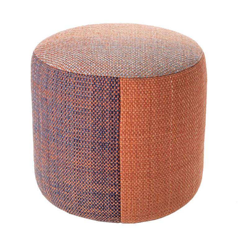 Nanimarquina - Shade Pouf/Hocker - orange/blau/Neuseelandwolle/Dichte: 156.000 Knoten/m2/BxHxT 39x40x39cm von Nanimarquina