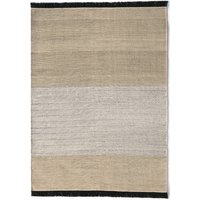 nanimarquina - Tres Outdoor-Teppich Stripes, 200 x 300 cm, natur / schwarz von Nanimarquina