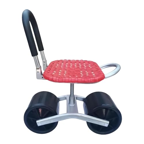 Gartenwagen Mit Sitz,Rollender Gartensitz,Gartenwagen Rollsitz Auf Rädern,drehbarer Und Höhenverstellbarer Sitz,Rollbarer Arbeitssitz Für Den Garten, 360° Drehbarer Sitzfür Arbeiten Im Freien von Nankoyal