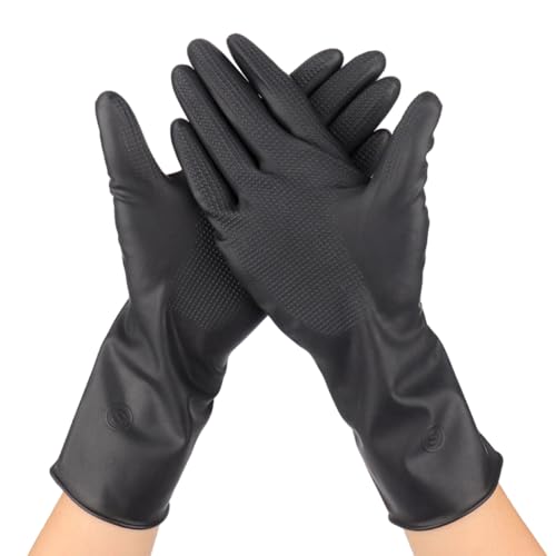 Nankoyal Haarfärbehandschuhe | Handschuhe Zum Haarefärben Mit Anti-Rutsch-Beschichtung,Wasserdichte Antirutsch Latexhandschuhe mit Griffprofil für Autowerkstatt, Labor, Küchenarbeiten, Grillen, von Nankoyal