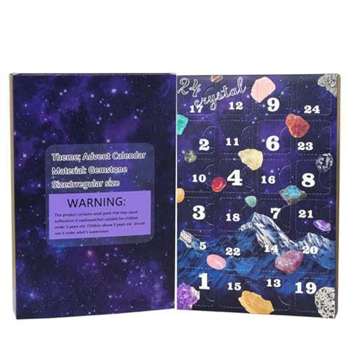 Nankoyal Kristall Stein Adventskalender - Festlicher 24-Tage Stein - Festliche Kollektion Kristall Für Jugendliche Frauen Männer Halloween Weihnachtsfeier Veranstaltung Nankoyal Kristall Stein Adventskalender - Festlicher 24-Tage Stein - Festliche Kollektion Kristall Für Jugendliche Frauen Männer Halloween Weihnachtsfeier Veranstaltung von Nankoyal