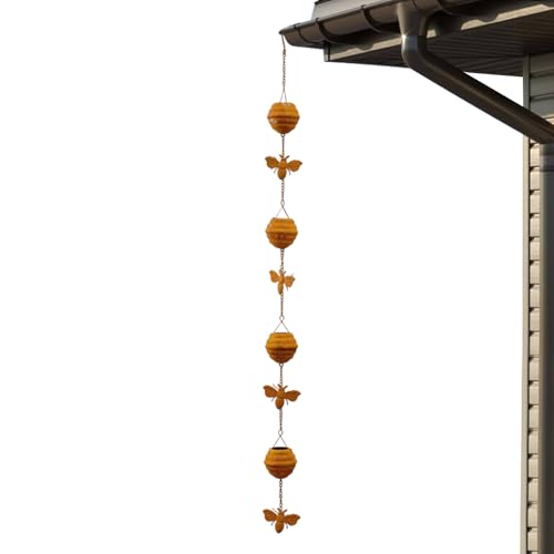 Nankoyal Regenfangkette, dekorative Regenwasserfänger, Regenketten-Kollektion, Fallrohr, Wasserableitungslösung für den Außenbereich, Dachrinne, Garten Nankoyal Regenfangkette, dekorative Regenwasserfänger, Regenketten-Kollektion, Fallrohr, Wasserableitungslösung für den Außenbereich, Dachrinne, Garten von Nankoyal