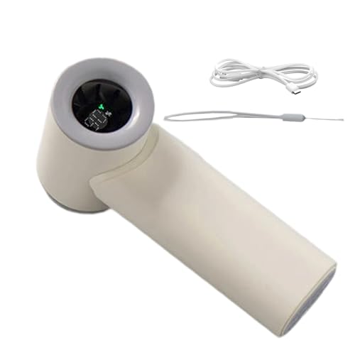 Nankoyal Tragbarer Ventilator - 3000 mAh wiederaufladbarer persönlicher Handfächer,5 Geschwindigkeiten Leichtgewicht Luftkühler Mit Lanyard Für Auto Camping Reise Outdoor von Nankoyal